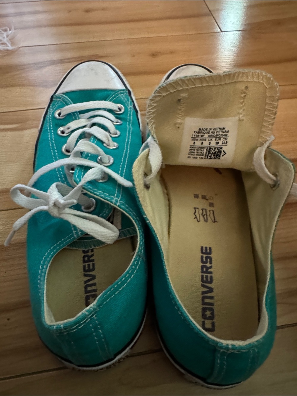 Converse Teal Low-Top Canvas Sneakers